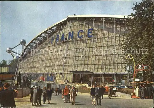 Exposition Universelle Bruxelles 1958 Pavillon de la France  Kat. Expositions