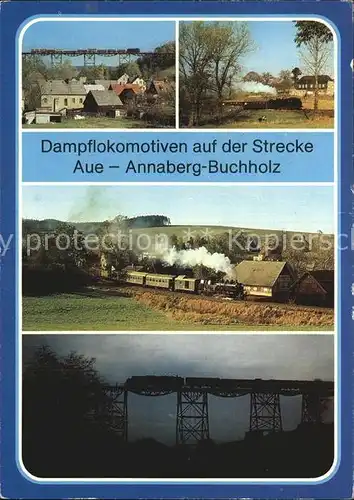 Lokomotive Dampflokomotiven Strecke Aue Annaberg Buchholz Markersbach Kat. Eisenbahn