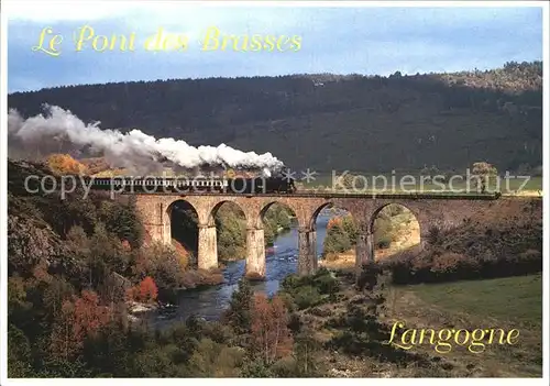 Lokomotive Pont des Brasses Langogne  Kat. Eisenbahn