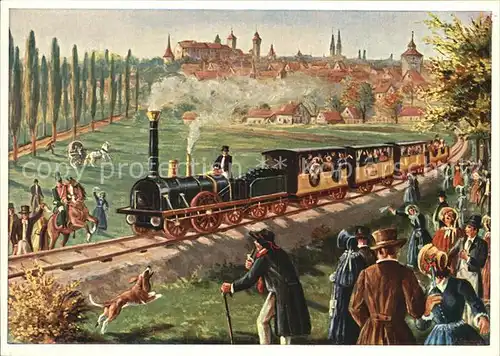 Lokomotive Erste Deutsche Eisenbahn Nuernberg Fuerth 1835  Kat. Eisenbahn