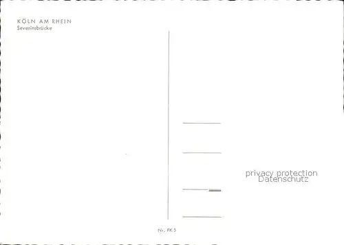 Strassenbahn Koeln Severinsbruecke  Kat. Strassenbahn