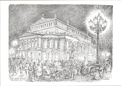 Kuenstlerkarte Erich Dittmann Alte Oper Frankfurt am Main  Kat. Kuenstlerkarte