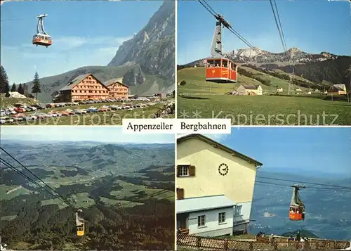 Seilbahn Appenzeller Bergbahnen Saentis Hoher Kasten Kronberg Ebenalp Kat. Bahnen