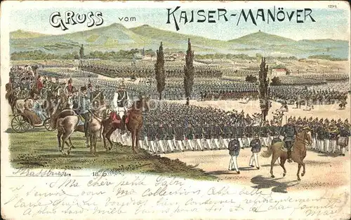 Militaria Deutschland Gruss von Kaiser Manoever Kat. Militaria