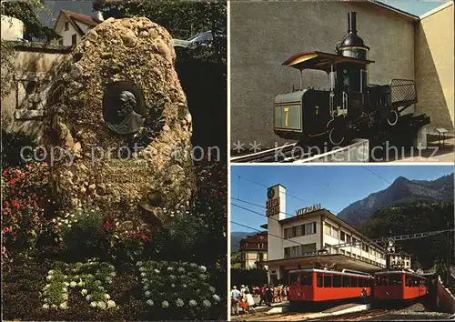 Zahnradbahn Vitznau Rigi Bahn Niklas Riggenbach Grabmal Kat. Bergbahn