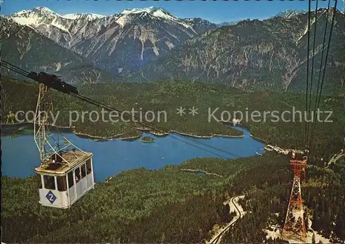 Seilbahn Zugspitze Eibsee Ammergauer Alpen  Kat. Bahnen