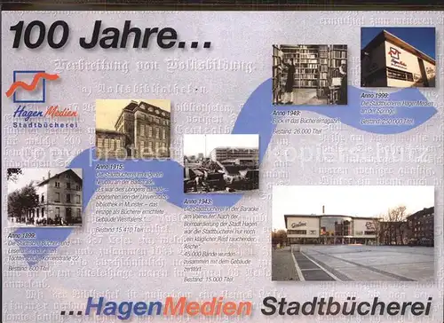Bibliothek Library 100 Jahre Hagen Medien Stadtbuecherei  Kat. Gebaeude