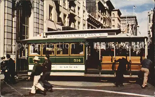 Strassenbahn Cable Car Turntable San Francisco  Kat. Strassenbahn