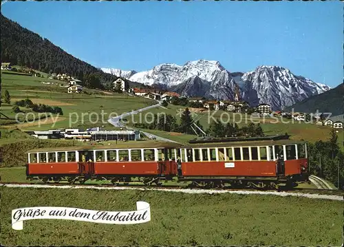 Eisenbahn Stubaital Tirol Fulpmes Freischwimmbad Telfes Nordkette  Kat. Eisenbahn