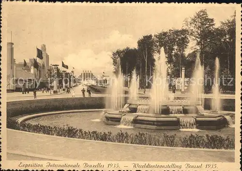 Exposition Internationale Bruxelles 1935 Boulevard du Centenaire Place Louis Steens  Kat. Expositions