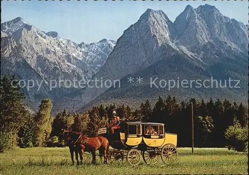 Postkutsche Alpspitze Hoellental Kleiner und Grosser Waxenstein Kat. Post