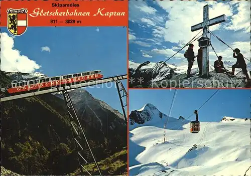 Zahnradbahn Seilbahn Gletscherbahnen Kaprun Gipfelkreuz Kitzsteinhorn Kat. Bergbahn