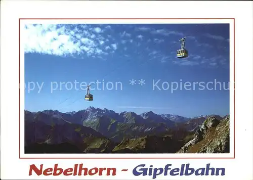 Seilbahn Nebelhorn Gipfel Panorama Bahn  Kat. Bahnen