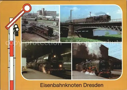 Lokomotive Eisenbahnknoten Dresden Bahnbetriebswerk Elbbruecke  Kat. Eisenbahn