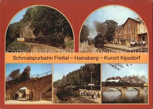 Lokomotive Schmalspurbahn Freital Hainsberg Kipsdorf  Kat. Eisenbahn