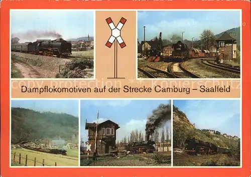 Lokomotive Dampflokomotiven Strecke Camburg Saalfeld Etzelbach Uhlstaedt Kat. Eisenbahn