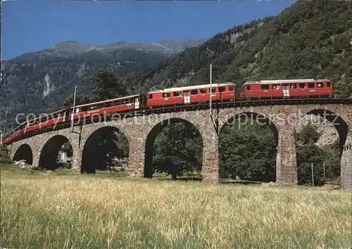 Eisenbahn Brusio Poschiavo Viadukt  Kat. Eisenbahn