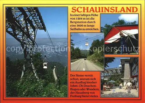 Seilbahn Schauinsland Freiburg im Breisgau  Kat. Bahnen