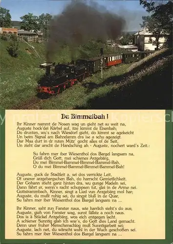 Lokomotive De Bimmelbah Schmalspurbahn Cranzahl Oberwiesenthal  Kat. Eisenbahn