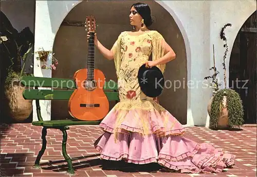 Gitarre Frau Kleid Flamenco Espana  Kat. Musik