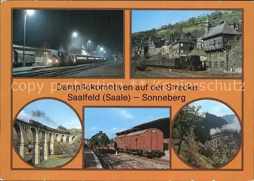 Eisenbahn Dampflokomotiven Strecke Saalfeld Sonneberg Steinach Lauscha  Kat. Eisenbahn