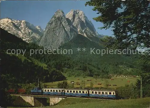 Eisenbahn Bayrische Zugspitzbahn Garmisch Partenkirchen Waxenstein Kat. Eisenbahn