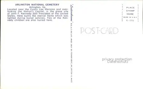 Politik Geschichte Arlington National Cemetery grave John F. Kennedy  Kat. Politik und Geschichte