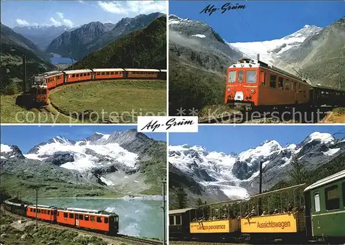 Eisenbahn Alp Gruem Berninapass  Kat. Eisenbahn