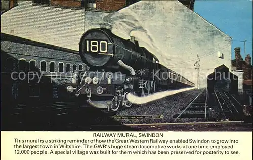 Lokomotive Railway Mural Swindon  Kat. Eisenbahn