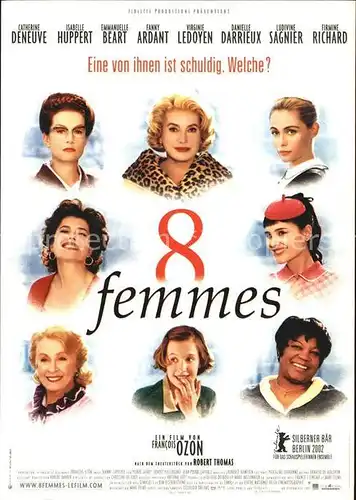 Kino Film 8 Femmes Catherine Deneve Isabelle Huppert  Kat. Kino und Film