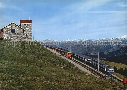 Zahnradbahn Rigi Kulm Bergkapelle Arth  und Vitznau Rigi Bahn  Kat. Bergbahn