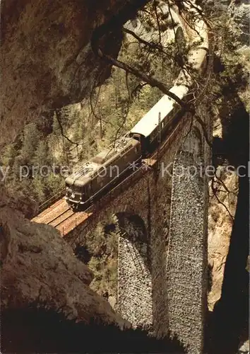 Eisenbahn 75 Jahre Albulabahn Landwasser Viadukt Filisur  Kat. Eisenbahn