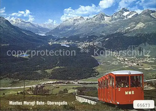 Zahnradbahn Muottas Muragl Bahn Oberengadin  Kat. Bergbahn