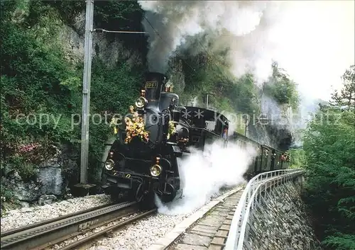 Lokomotive Dampfzug Bruenig Lok HG 3 3 1067 Bauhjahr 1910 Kat. Eisenbahn
