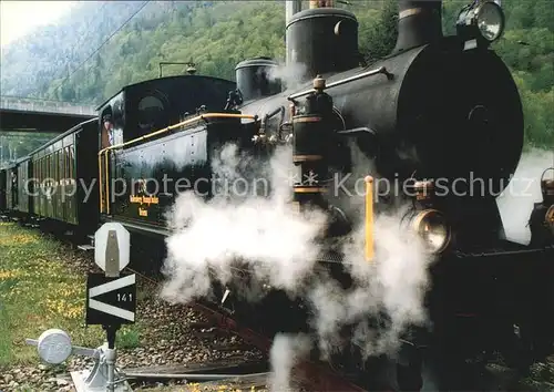 Lokomotive Dampfzug Interlaken Ost Lok G 3 4 208 Baujahr 1913 Kat. Eisenbahn