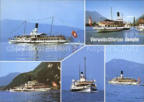 Dampfer Seitenrad DS Schiller DS Uri DS Gallia DS Stadt Luzern Vierwaldstaettersee  Kat. Schiffe