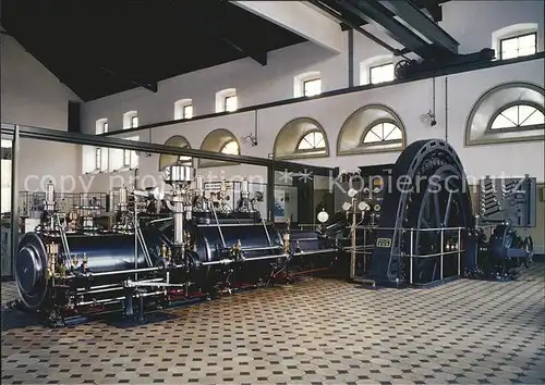 Technik Tandemverbund Dampfmaschine Schwungradgenerator 1904 Gaswerk Schlieren 