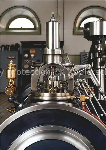 Technik Tandemverbund Dampfmaschine Schwungradgenerator 1904 Gaswerk Schlieren Einlassventil Hochdruckzylinder 