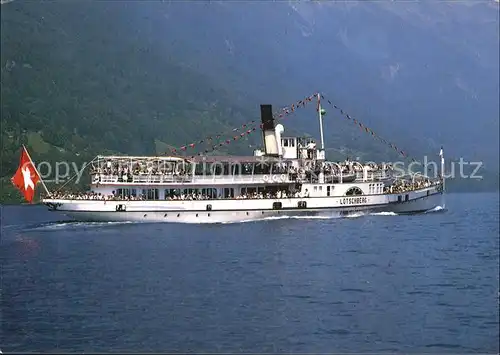 Dampfer Seitenrad DS Loetschberg Brienzersee  Kat. Schiffe