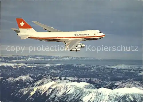 Swissair Jumbo Jet Boeing 747 B  Kat. Flug