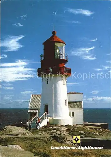 Leuchtturm Lighthouse Lindesnes Norwegen  Kat. Gebaeude