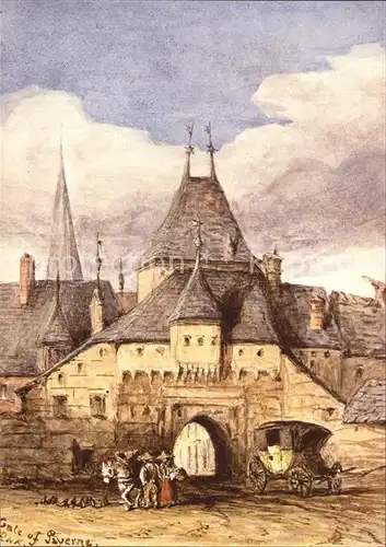 Post Postkutsche 1820 Payerne Porte de Berne  Kat. Berufe