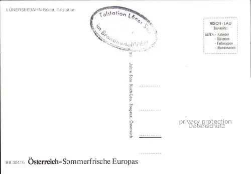 Seilbahn Lunersee Brand Talstation Kat. Bahnen