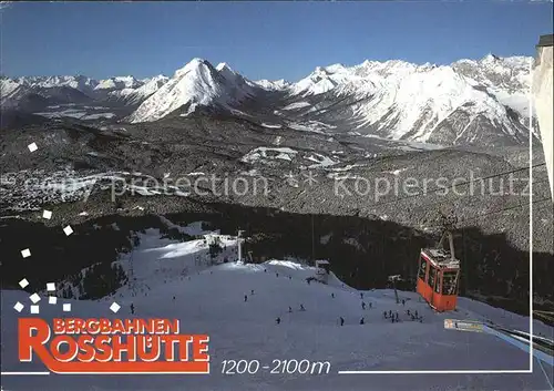 Seilbahn Rosshuette Seefeld Tirol  Kat. Bahnen