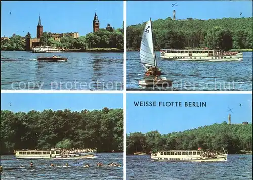 Motorschiffe Weisse Flotte Berlin Koepenicker Becken Mueggelbergen Langer See Kat. Schiffe