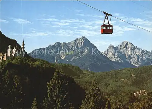 Seilbahn Tegelberg Schloss Neuschwanstein Gernspitze Koellespitze Kat. Bahnen