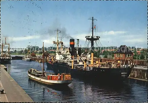 Schiffe Kiel Holtenauer Schleuse Nord Ostsee Kanal Kat. Schiffe