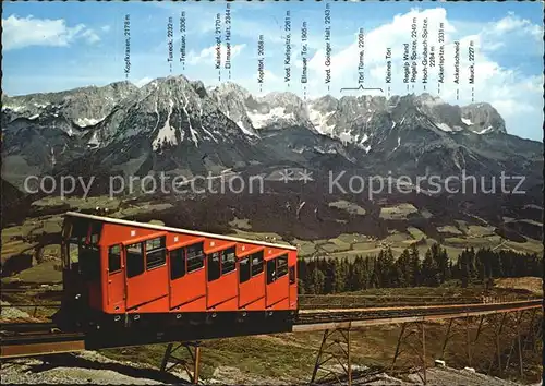 Zahnradbahn Hartkaiser Bahn Ellmau Wilder Kaiser  Kat. Bergbahn