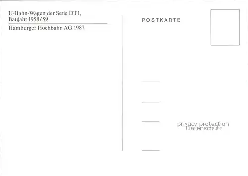 U Bahn Subway Underground Metro U Bahn Wagen Serie DT1 Baujahr 1958 59 Hamburg