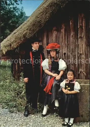 Trachten Schwarzwald Familie Bollenhut Kat. Trachten